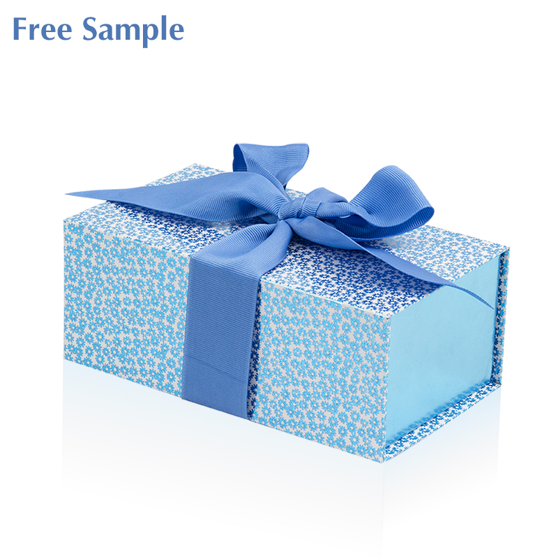 Caja de papel de cartón plegable de diseño personalizado Lipack con lazo de cinta para regalo