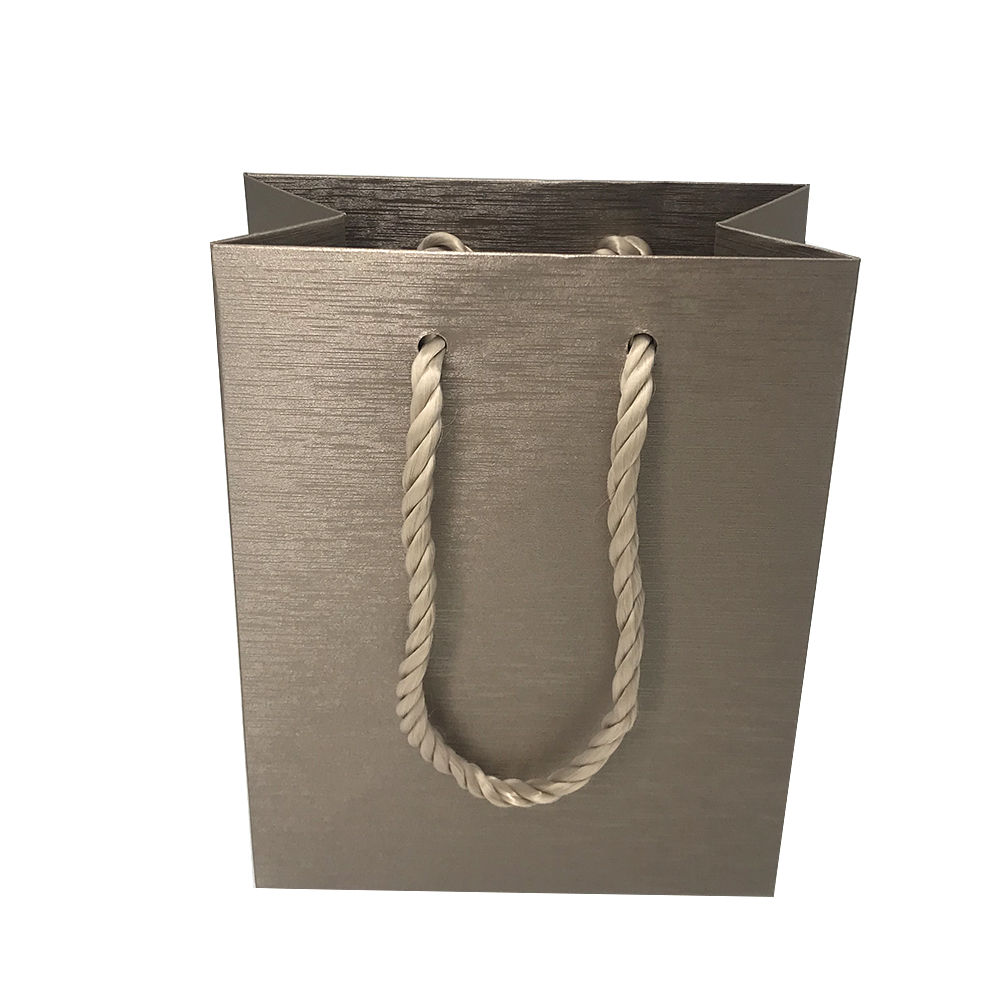 Bolsa de papel de joyería de lujo impresa con logotipo personalizado Lipack con asa de cuerda de nailon