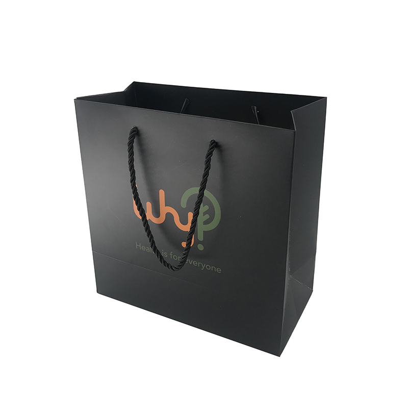Lipack Bolsa de papel hecha a mano con zapatos de color negro con asas retorcidas