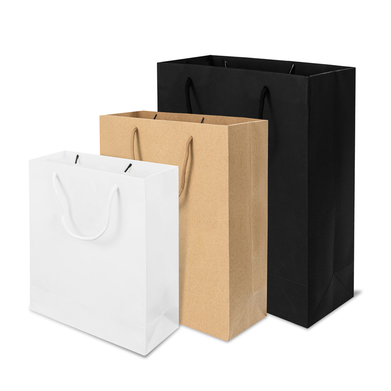 Lipack Bolsa de papel caliente de color sólido de alta calidad con asa para embalaje