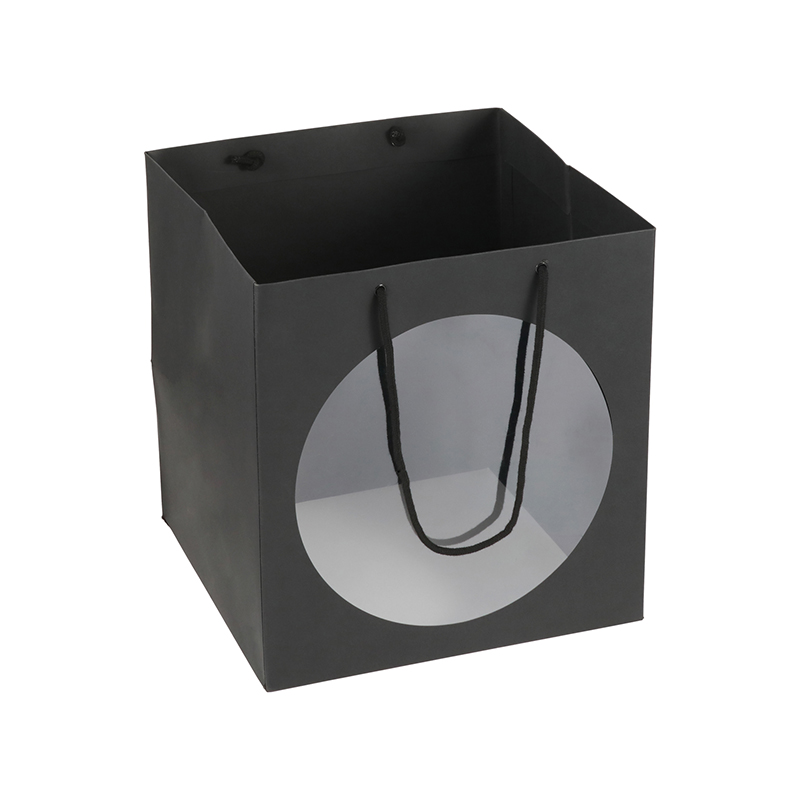 Bolsa de papel premium de diseño personalizado Lipack para regalo con ventana transparente
