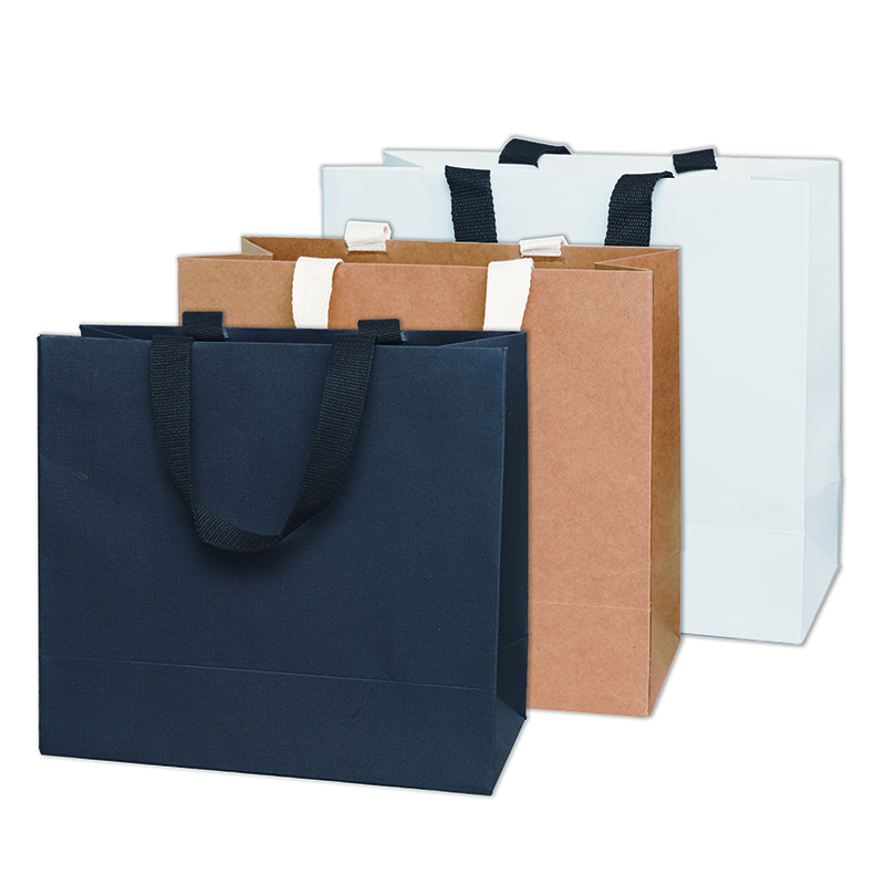 Bolsa de papel blanco con manijas bluk al por mayor para bolsas de regalo personalizadas bolsas de compras