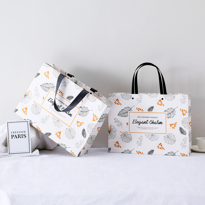Lipack Fashion Luxury Flower Bolsa de papel con su logotipo para ir de compras