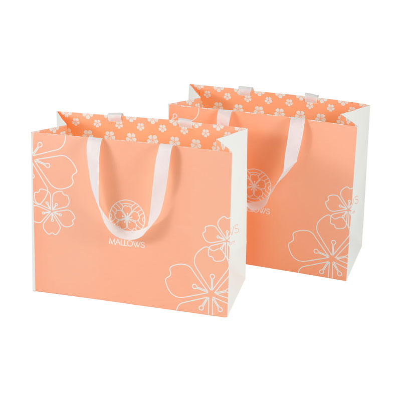 Lipack Gold Orange Bolsa de papel de lujo para regalo con logotipo impreso