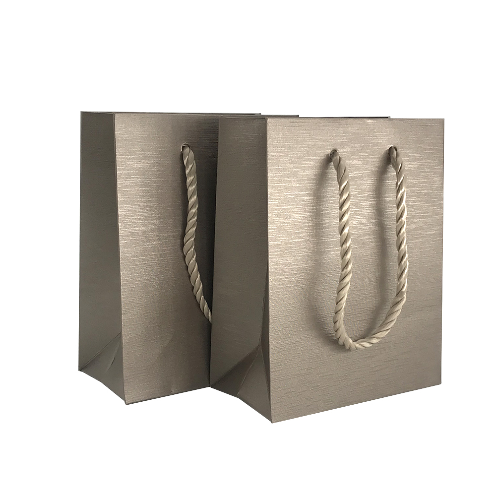 Bolsa de papel de joyería de lujo impresa con logotipo personalizado Lipack con asa de cuerda de nailon