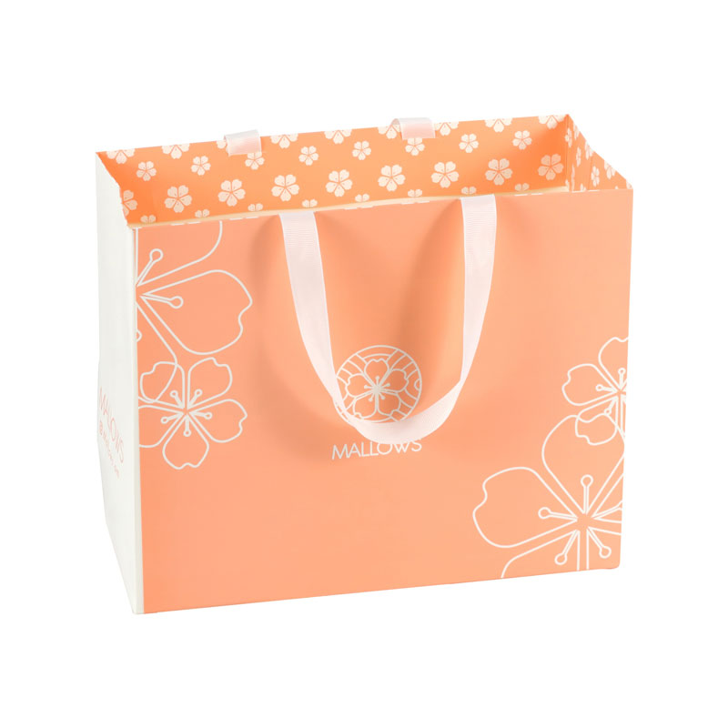 Lipack Gold Orange Bolsa de papel de lujo para regalo con logotipo impreso