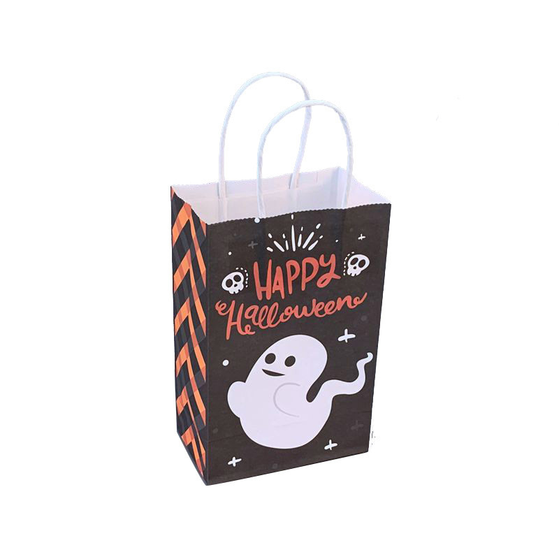Lipack Beautiful Art Bolsa de Papel Kraft para Halloween con Asa
