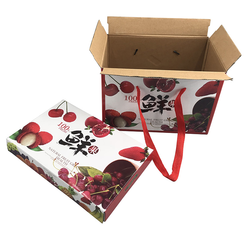 Lipack Reciclable Fácil de Sacar Caja de Papel Corrugado para Fruta con Plegado
